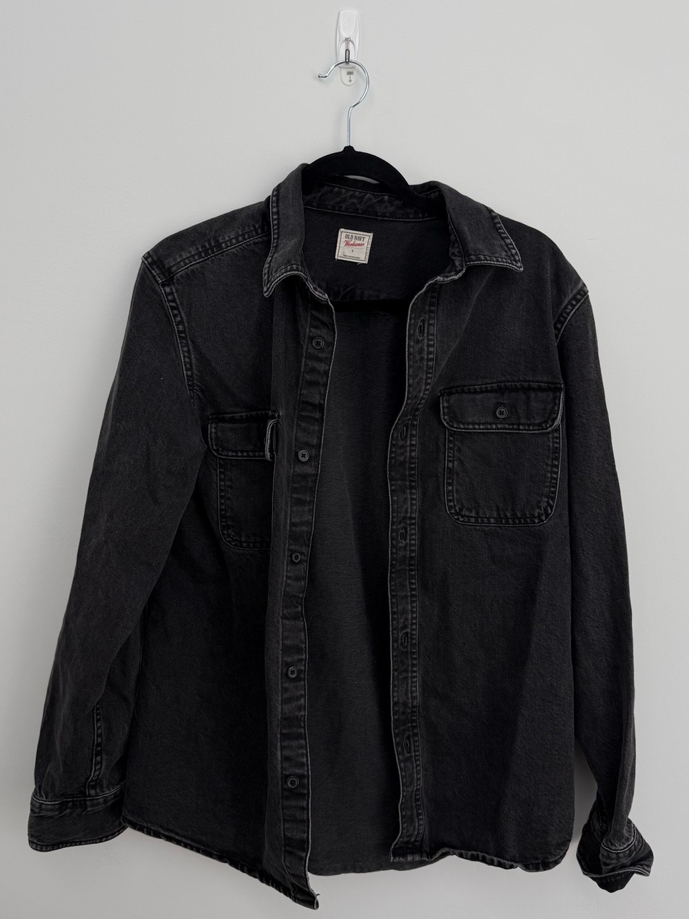 Old Navy Workwear Black Denim Shacket Jacket